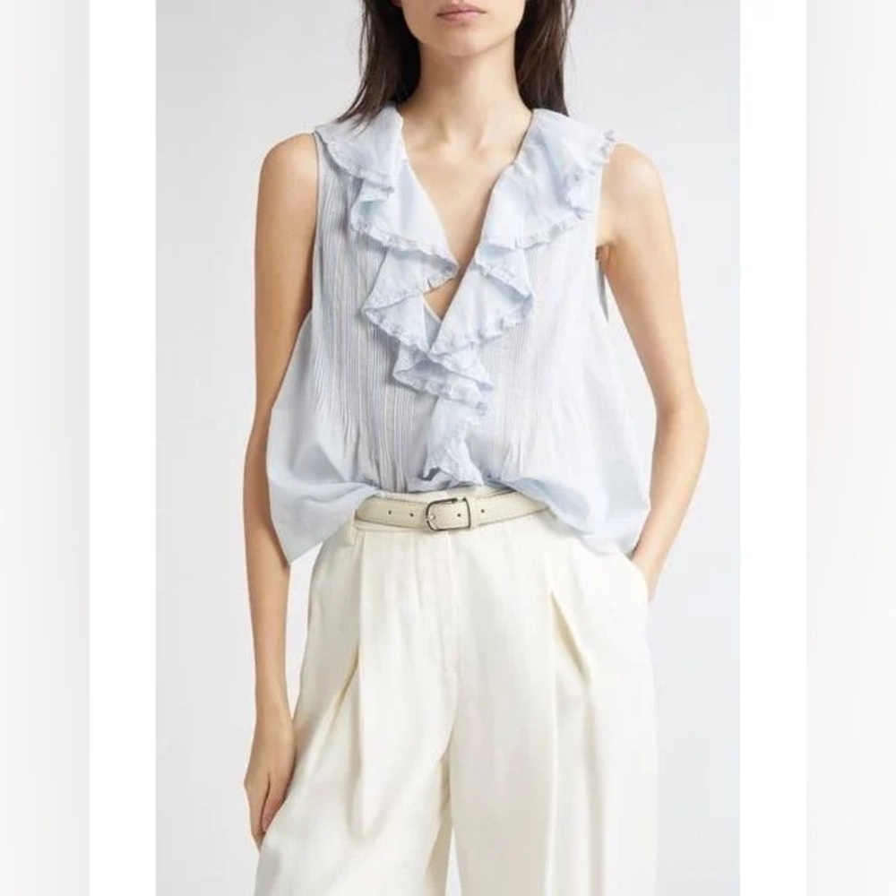 NWT RARE Doen Hilda Organic Cotton Sleeveless Top - Misty Morning Color